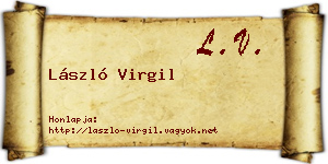 László Virgil névjegykártya