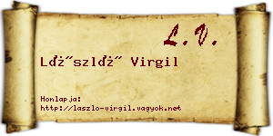 László Virgil névjegykártya