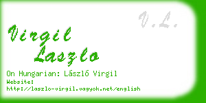 virgil laszlo business card