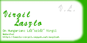 virgil laszlo business card